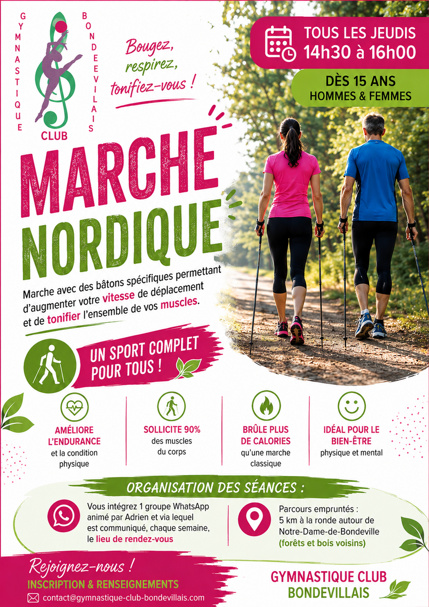 MARCHE NORDIQUE dès 15 ans