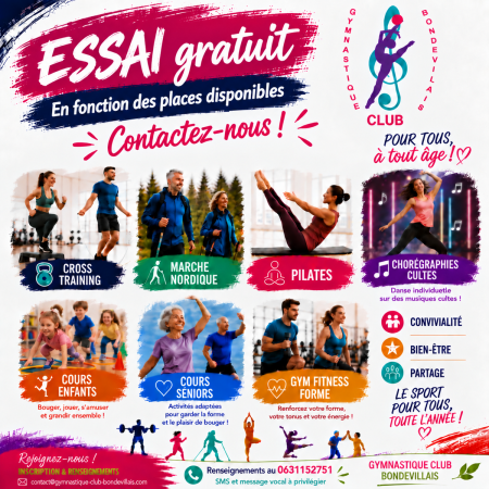 Places disponibles/ Essai gratuit