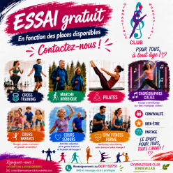 Places disponibles/ Essai gratuit